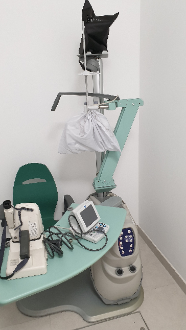 Unit okulistyczny podnoszony elektrycznie Meccanottica Mazza
